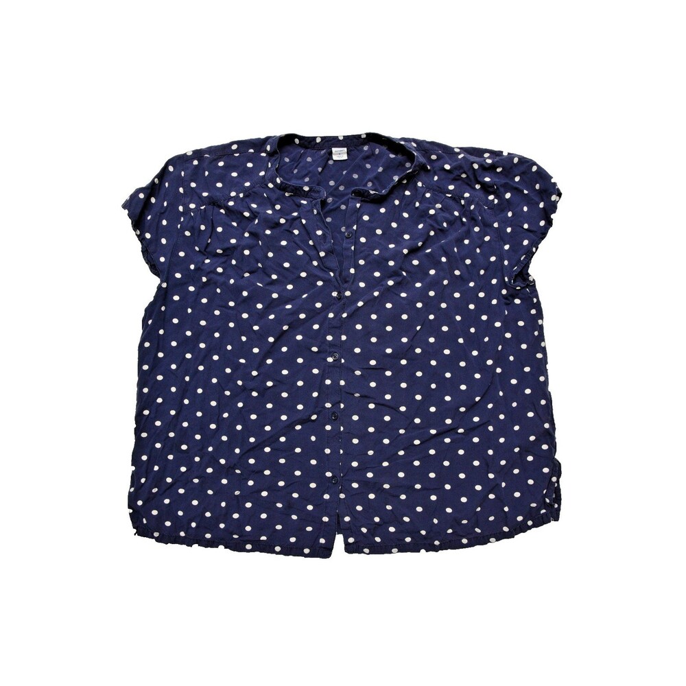 Old Navy Woman's Blue with White Polka Dots Sleeveless Top Large